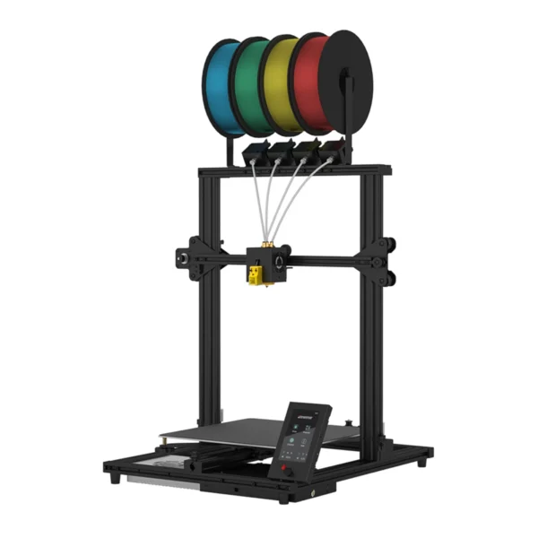Z8PM4 PRO 3D Printer 300x300x400mm 4 in 1 Out Extruder Mix Color Printing High Accuracy 3D Printer with 4.3in TFT LCD