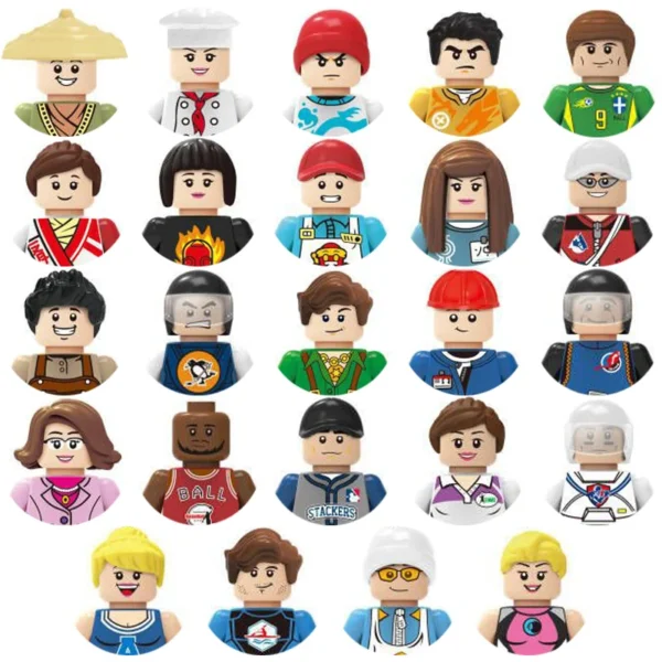 City Characters Building Blocks Mini Dolls Statues Police Firefighter Doctor Engineer Building Blocks Holiday gifts for kids