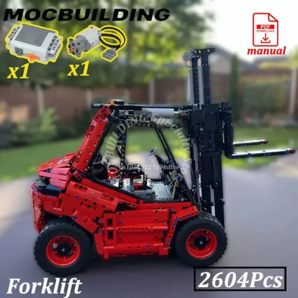 2604Pcs Technology Forklift Truck Vehicles Model MOCBuilding Blocks Bricks Display Creative Construction Birthday Gift