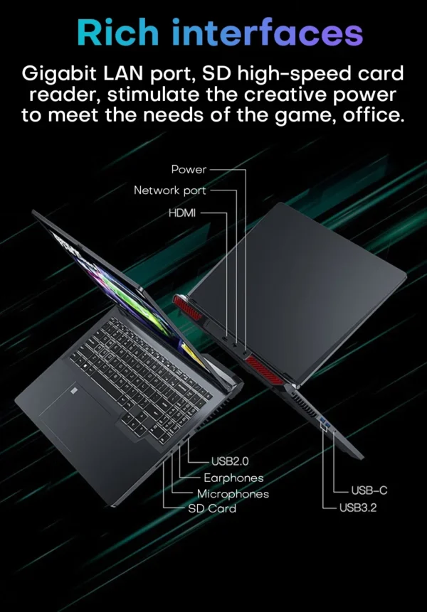 ACEKAMAS 16" Gaming Laptop Computer Core i7 6700HQ GTX 1060 Windows 11 Pro IPS 1920*1200 16GB DDR4 1TB SSD Notebook PC Laptops