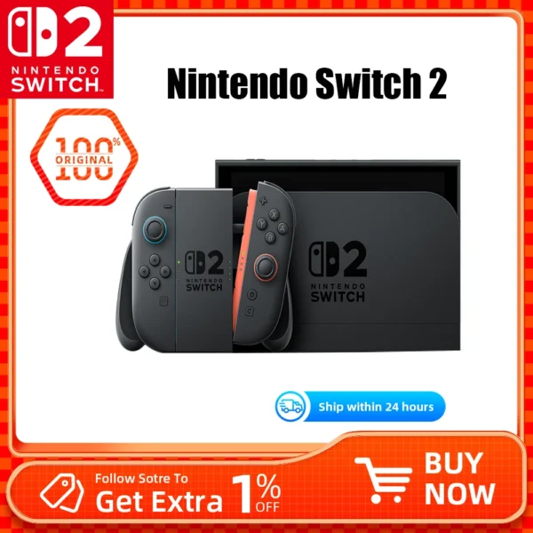 original Nintendo Switch 2 Game Console 7.9-inch LCD NS2 Handheld Game Console 1080P Magnetic Design NS2 Nintendo Switch
