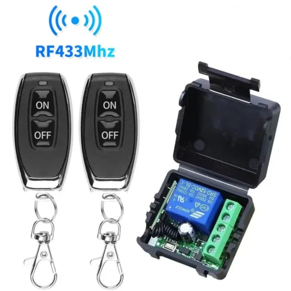 RF433Mhz Remote Control Wireless Light Switch DC 12V 1CH 10A Relay Receiver Transmitter for Door Electromagnetic Lock DIY Module
