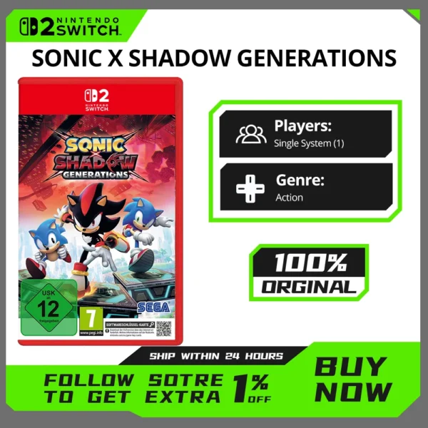 Sff66bd663bce425080e3bcfb0fc91697U.webp SONIC X SHADOW GENERATIONS Nintendo Switch 2 Game Deals 100% Original Physical Game Card for Nintendo Switch 2