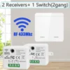 Wireless ON OFF Switch RF433 Module Remote Control Light Switch 1/2/3 Gang Wall Switch for Light Bulb Chandelier 10A 110V 220V